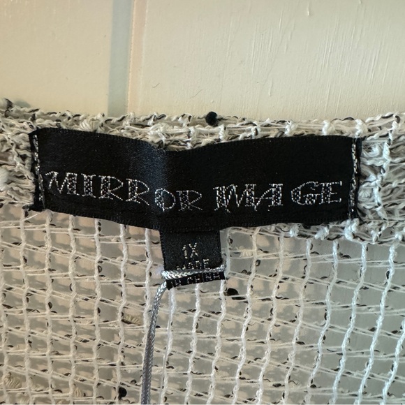 Mirror Image Women’s 1X Gypsy Boho Hippie Open Front Open Weave Sweater Cardigan - Picture 10 of 10